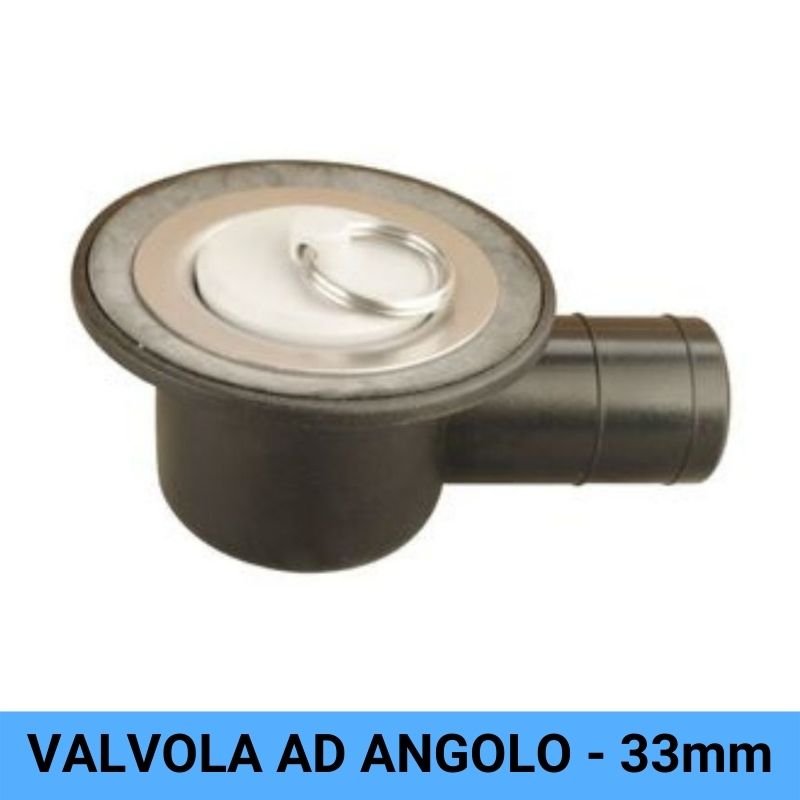 Reich valvola scarico angolata attacco 33mm