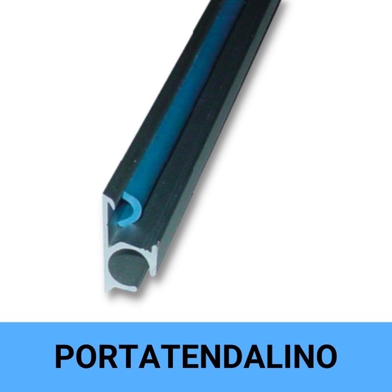 Reimo binario 7,5mm in alluminio da 2,5m per verande camper