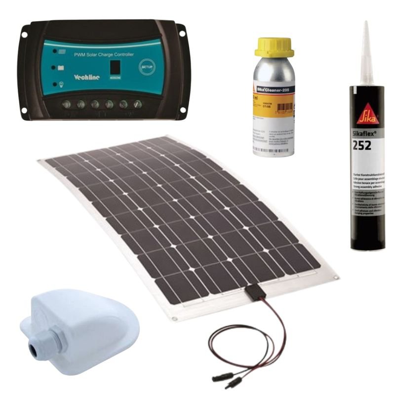 VECHLINE - PANNELLO SOLARE SEMIFLESSIBILE & REGOLATORE PWM