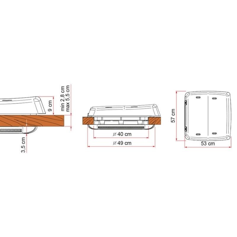 OBLÒ FIAMMA VENT F PRO 40cm