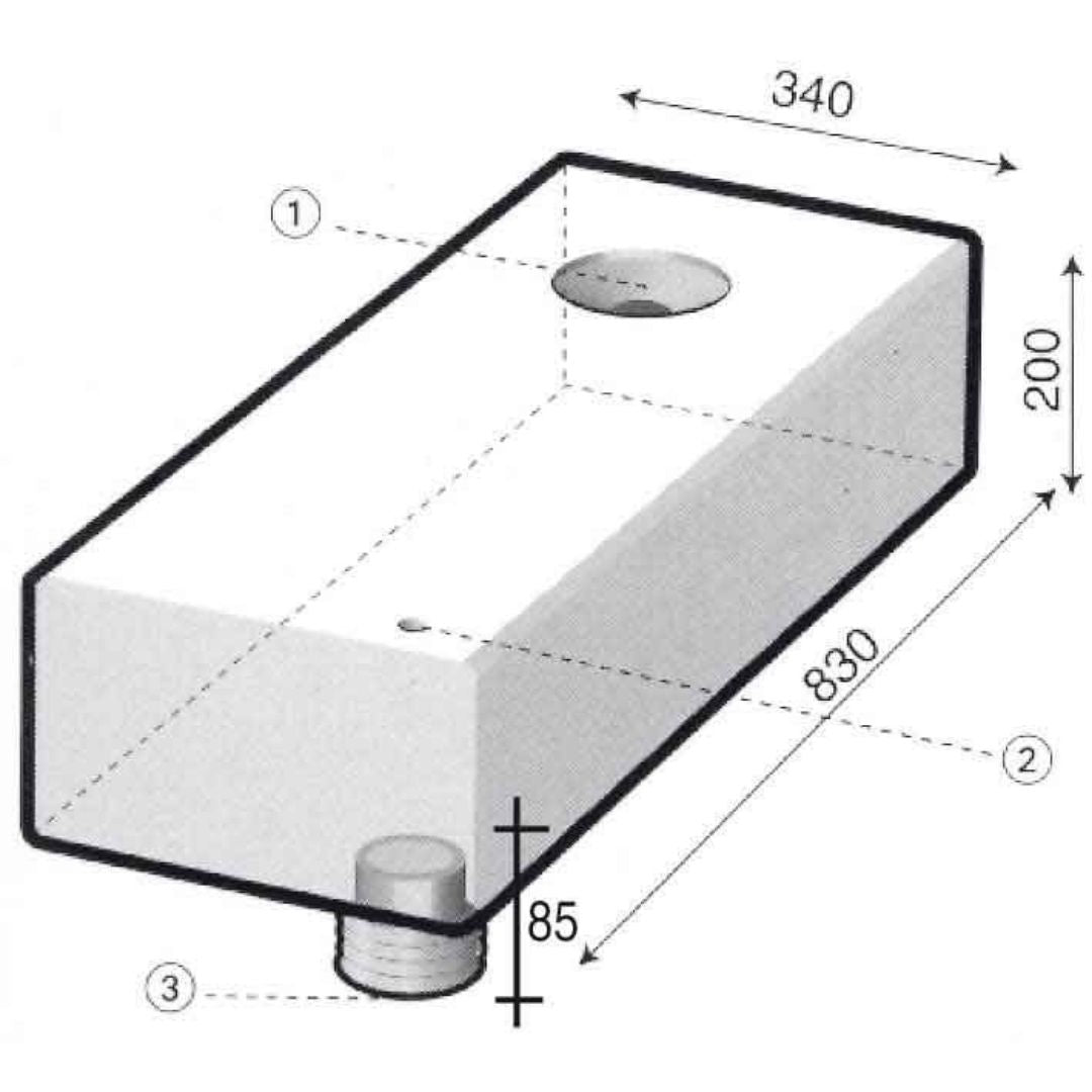 SERBATOIO ATTACCHI GHIGLIOTTINA, 55LT