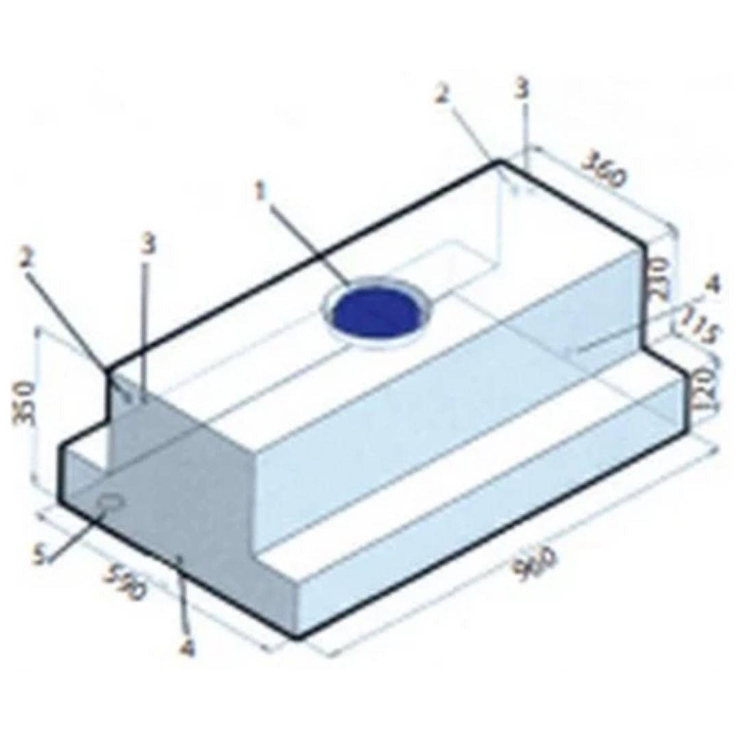 SERBATOIO PER DUCATO X250-X290 PASSO LUNGO, 140LT