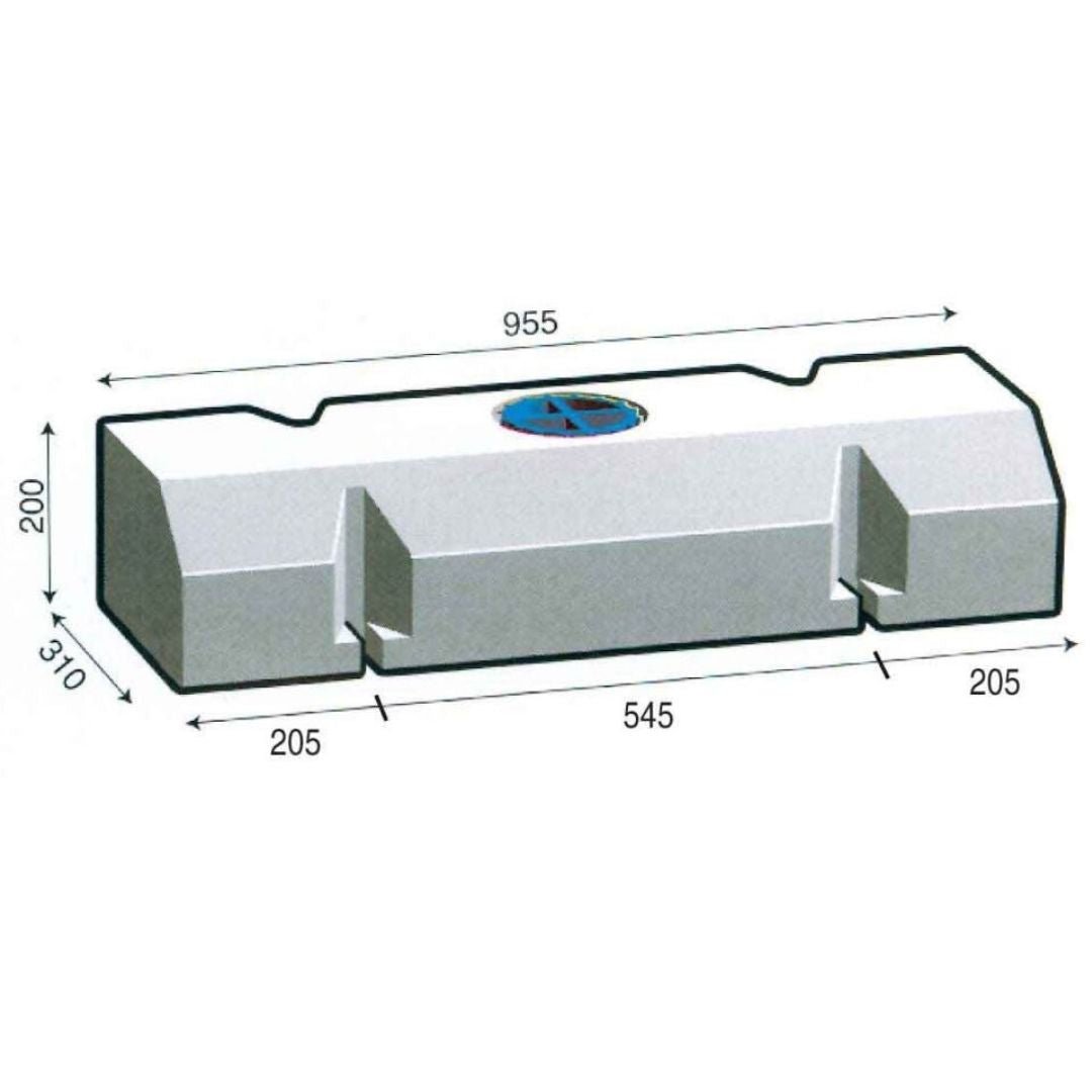 SERBATOIO RECUPERO ACQUE GRIGIE O NERE, 58LT