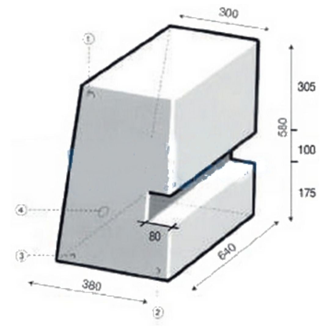 SERBATOIO SAGOMATO BIANCO 125L