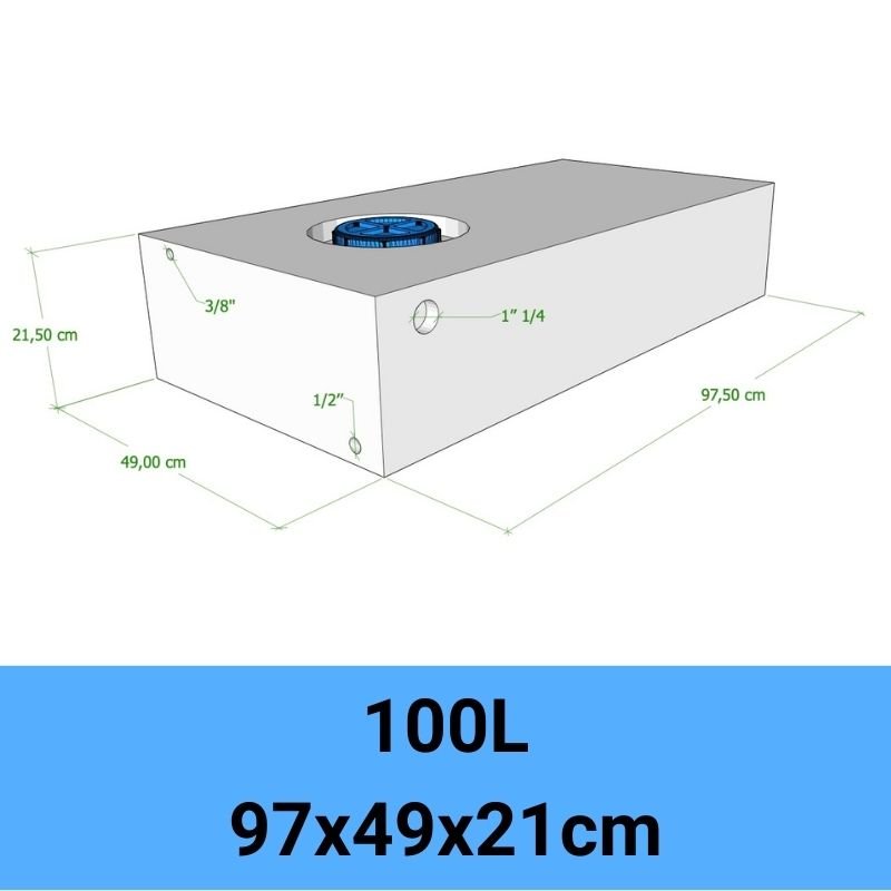 serbatoio acqua camper 100L 97x49x21cm