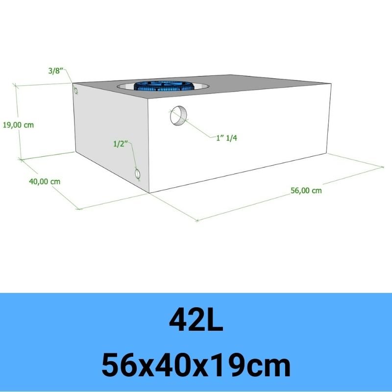 serbatoio acqua camper 42L 56x40x19cm