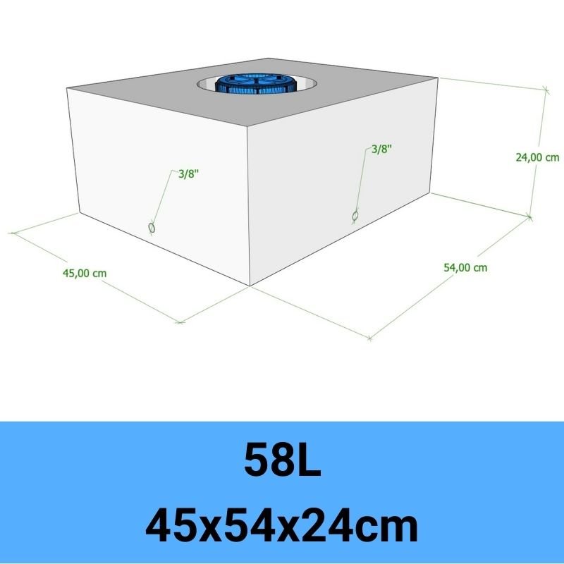 serbatoio acqua camper 58L 45x54x24cm