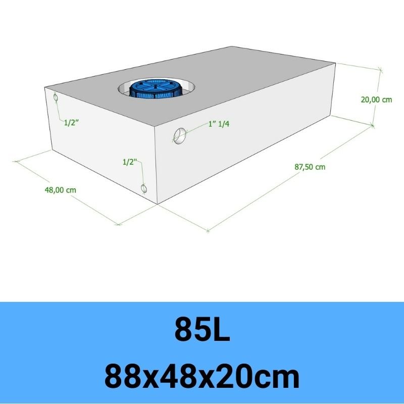 serbatoio acqua camper 85L 88x48x20cm
