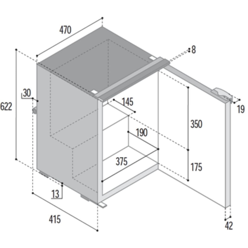 vitrifrigo-c60i-disegno tecnico misure