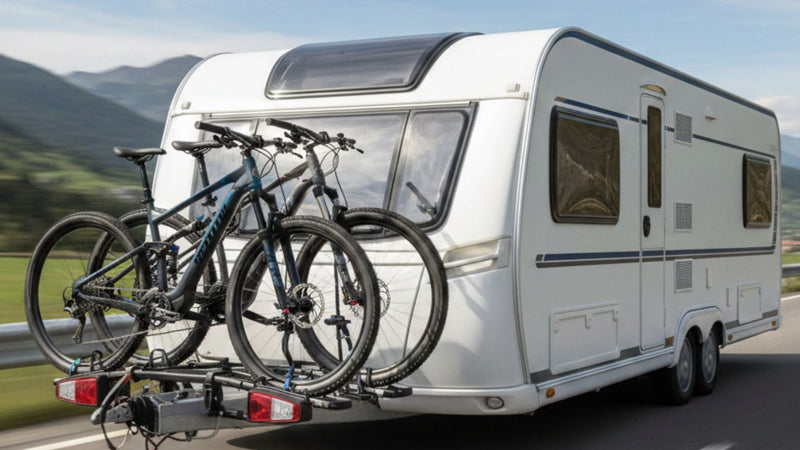 Portabici da timone per roulotte e caravan