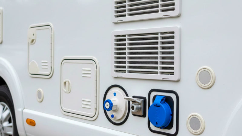 Prese e attacchi esterni per camper