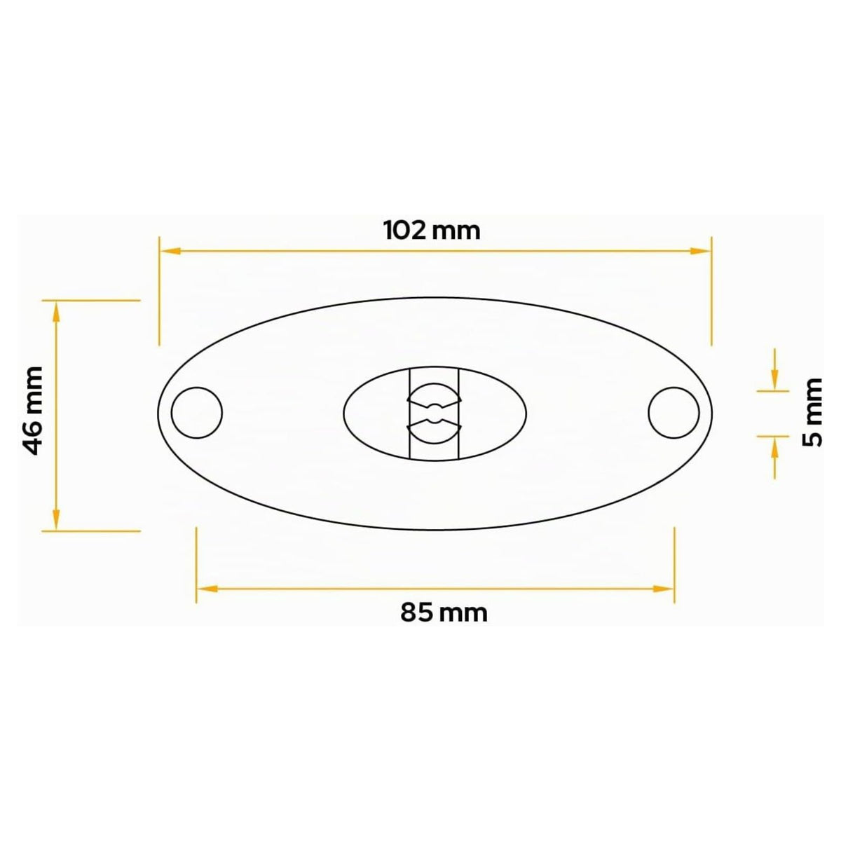 Aspöck Flatpoint II disegno tecnico misure
