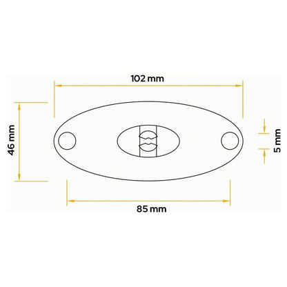 Aspöck Flatpoint II disegno tecnico misure