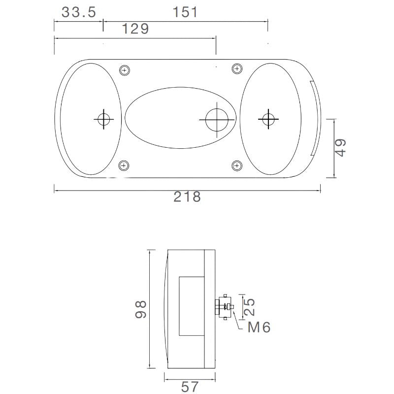 Aspöck Midipoint 2 disegno tecnico misure
