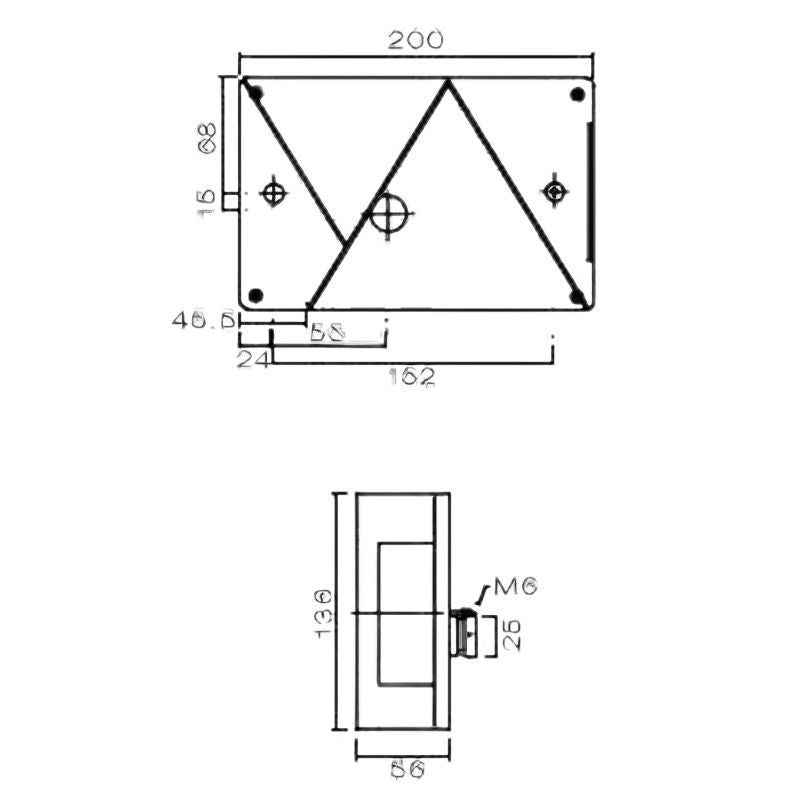 Aspöck Multipoint IV disegno tecnico misure