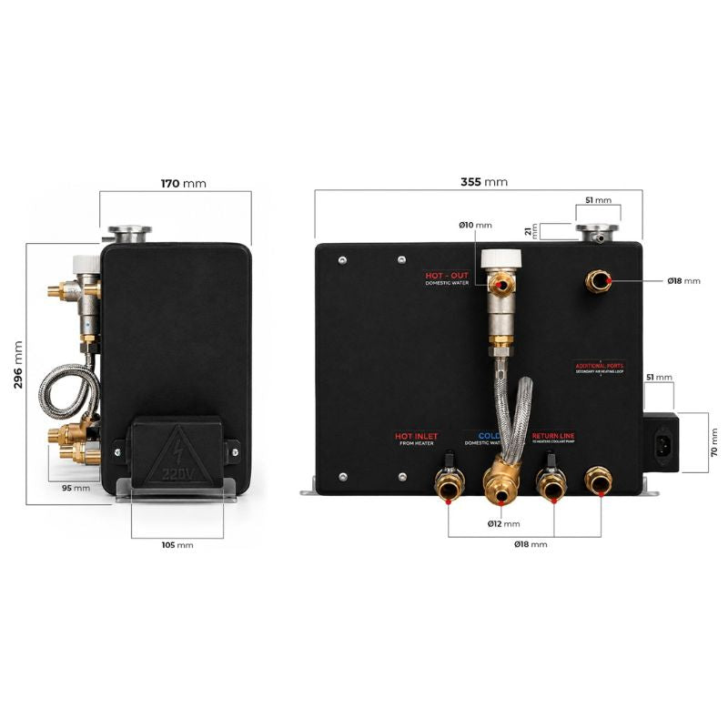 Autoterm Baltica Basic 12V disegno tecnico misure