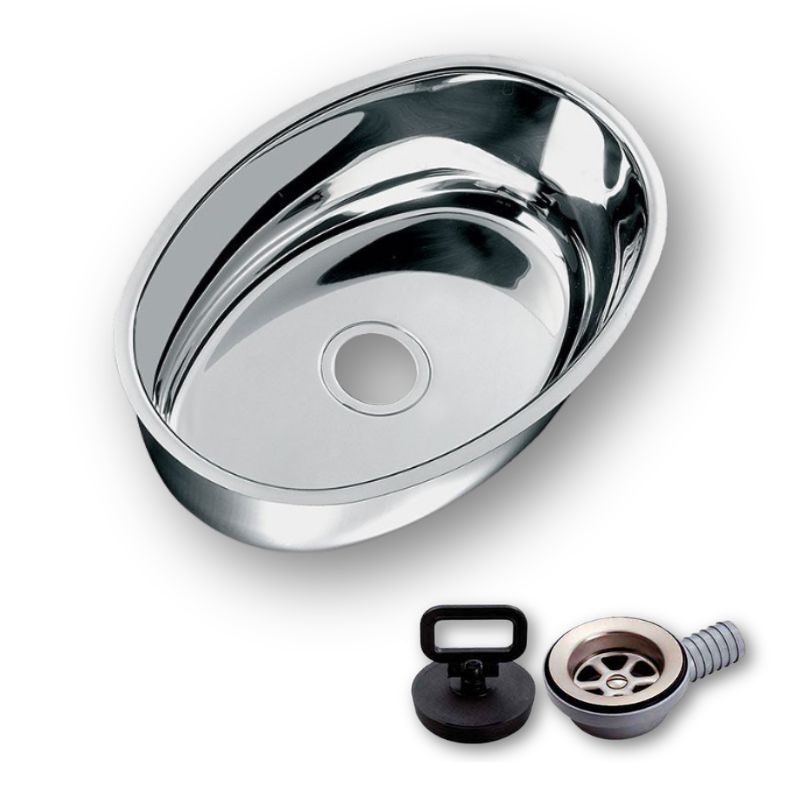 CAN LA1420 lavandino ovale da incasso per cucina camper