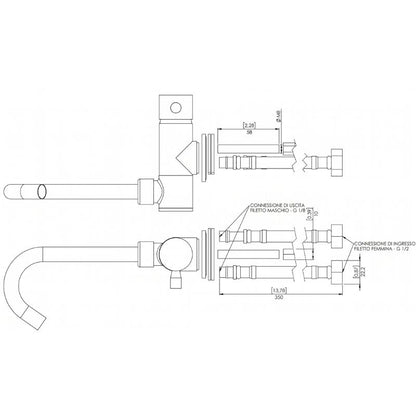 CAN RB1853 disegno tecnico per montaggio installazione