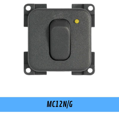 CBE MC12NG interruttore 12V con presa TV grigio