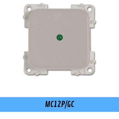 CBE MC12PGC interruttore 12V con LED grigio chiaro