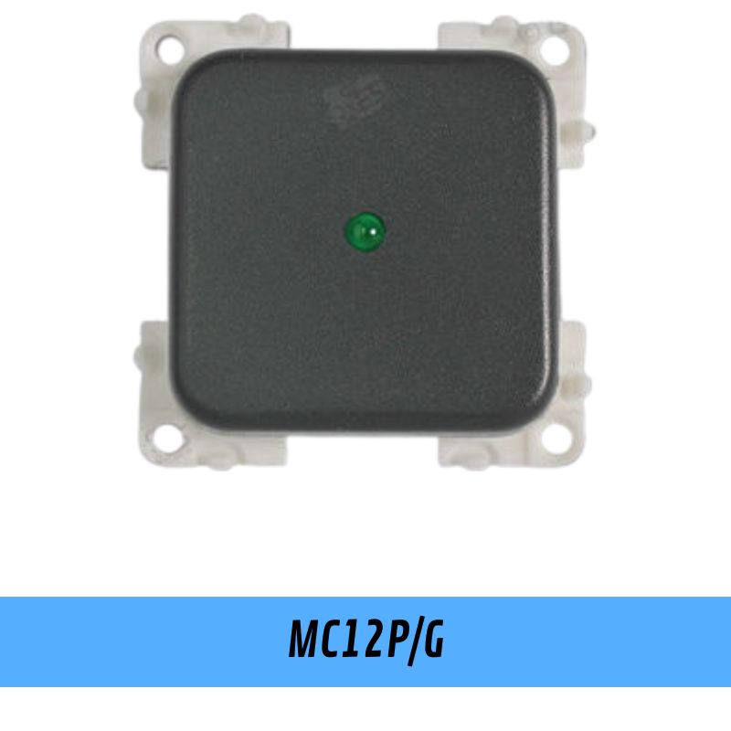 CBE MC12PG interruttore 12V con LED grigio