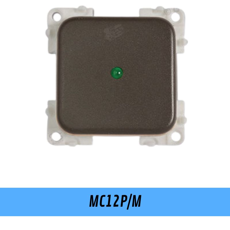 CBE MC12PM interruttore 12V con LED marrone