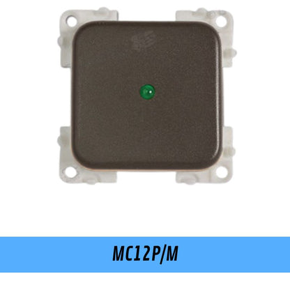 CBE MC12PM interruttore 12V con LED marrone