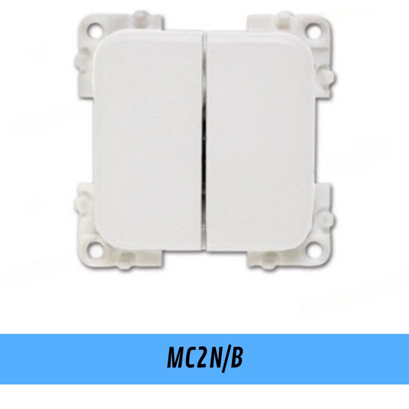 CBE MC2NB doppio interruttore unipolare bianco