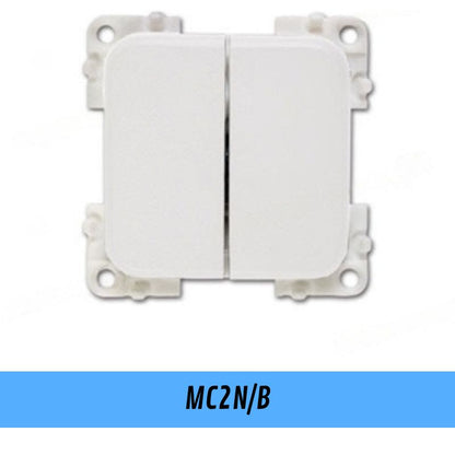 CBE MC2NB doppio interruttore unipolare bianco