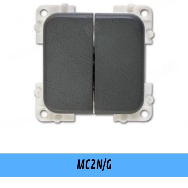 CBE MC2NG doppio interruttore unipolare grigio