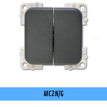 CBE MC2NG doppio interruttore unipolare grigio