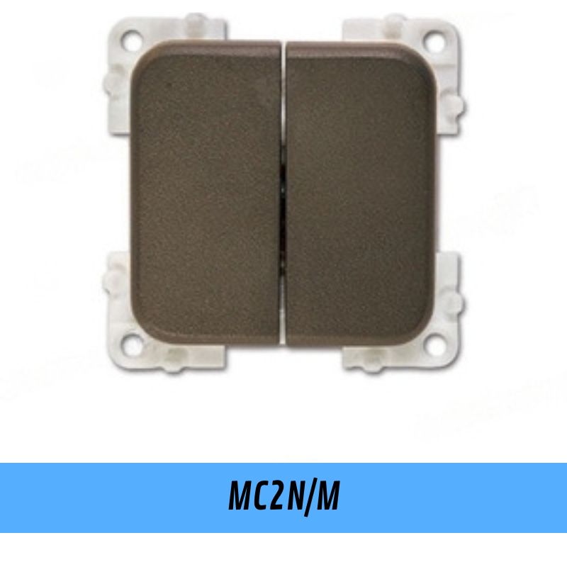 CBE MC2NM doppio interruttore unipolare marrone