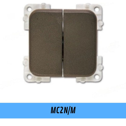 CBE MC2NM doppio interruttore unipolare marrone