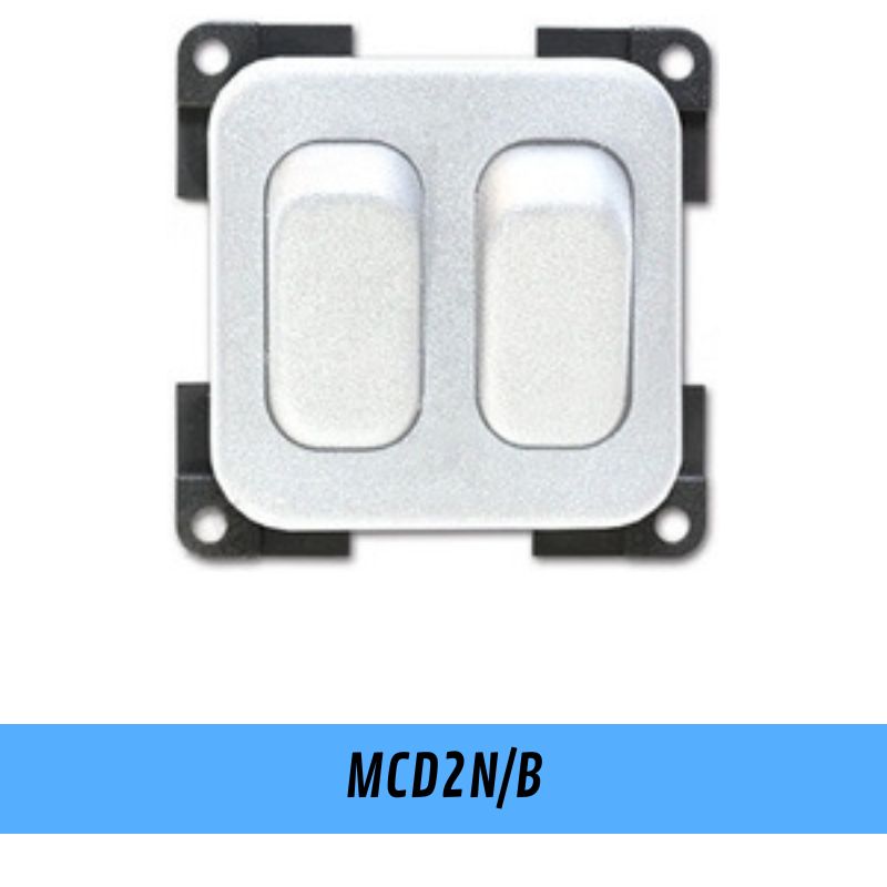 CBE MCD2NB doppio interruttore unipolare bianco