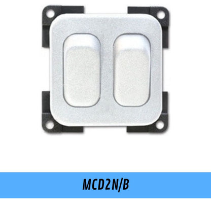 CBE MCD2NB doppio interruttore unipolare bianco