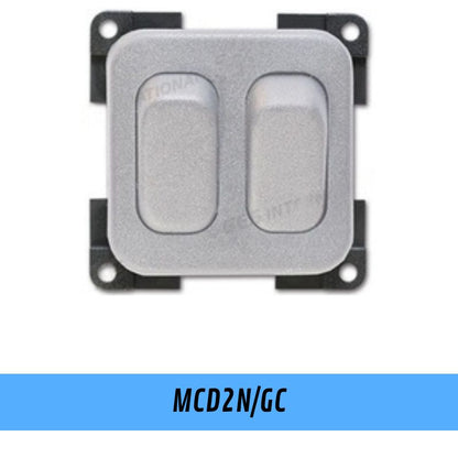 CBE MCD2NGC doppio interruttore unipolare grigio chiaro