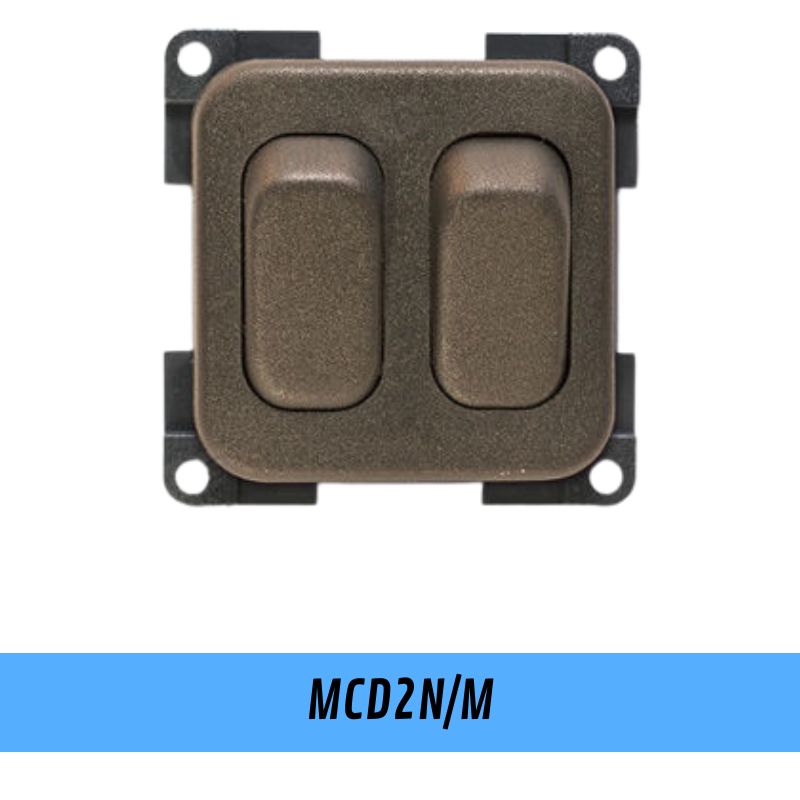 CBE MCD2NM doppio interruttore unipolare marrone