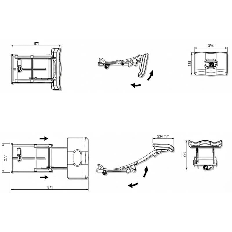 CTA Relax Seat System disegno tecnico misure