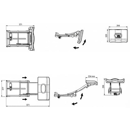 CTA Relax Seat System disegno tecnico misure