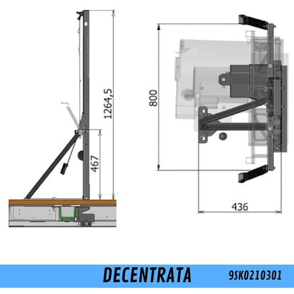 CTA Smart Kit puntone decentrato attacco cintura 1.264,5mm seduta 467mm