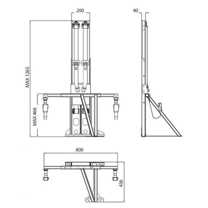 CTA Smart Kit struttura disassata alta disegno tecnico misure