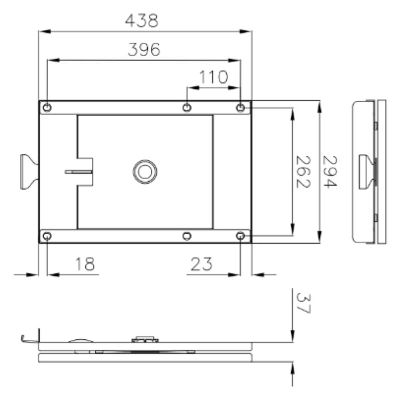 CTA piastra girevole sedili cabina Iveco Daily (1999-2013) disegno tecnico misure