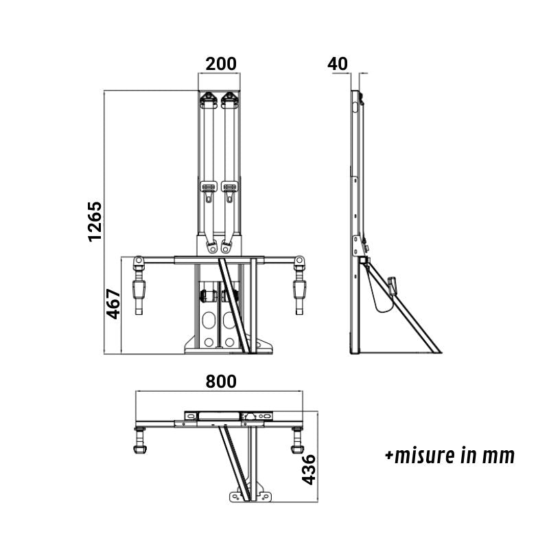 CTA smart kit crafter e TGE alto disegno tecnico misure