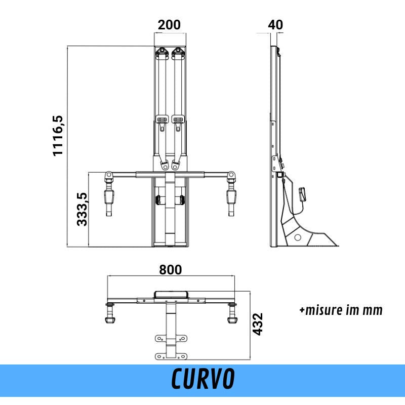 CTA smart kit ford transit puntone curvo disegno tecnico misure
