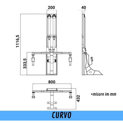 CTA smart kit ford transit puntone curvo disegno tecnico misure