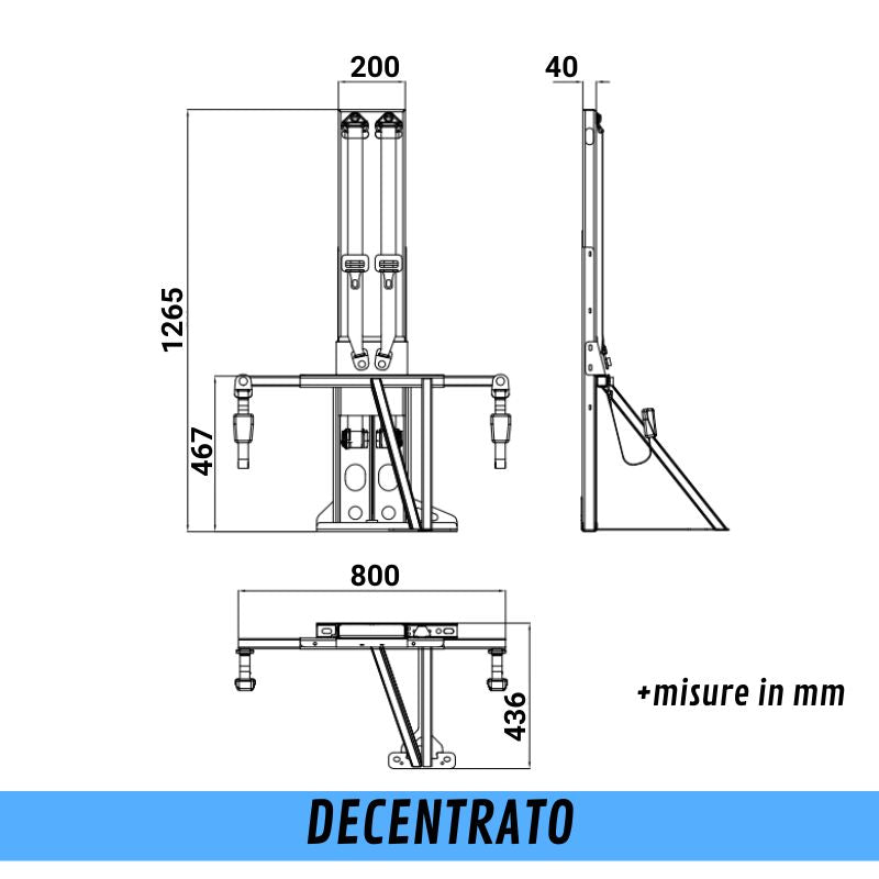 CTA smart kit ford transit puntone decentrato disegno tecnico misure
