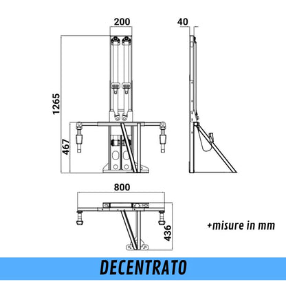 CTA smart kit ford transit puntone decentrato disegno tecnico misure