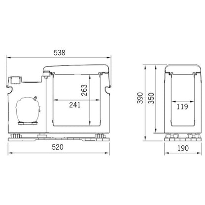 Carbest CabCooler 8 disegno tecnico misure