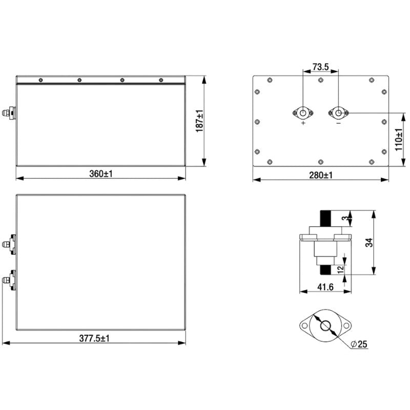 Carbest LI200BHD disegno tecnico misure