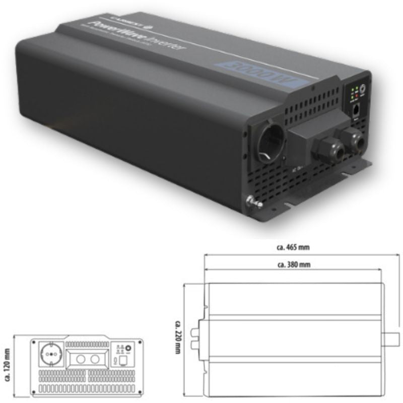 Carbest PowerWave 3000W disegno tecnico misure